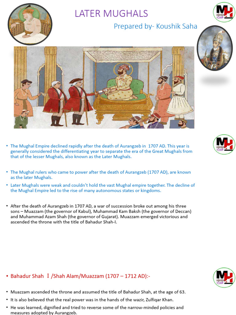 Decline of the Later Mughals | PDF | Mughal Empire