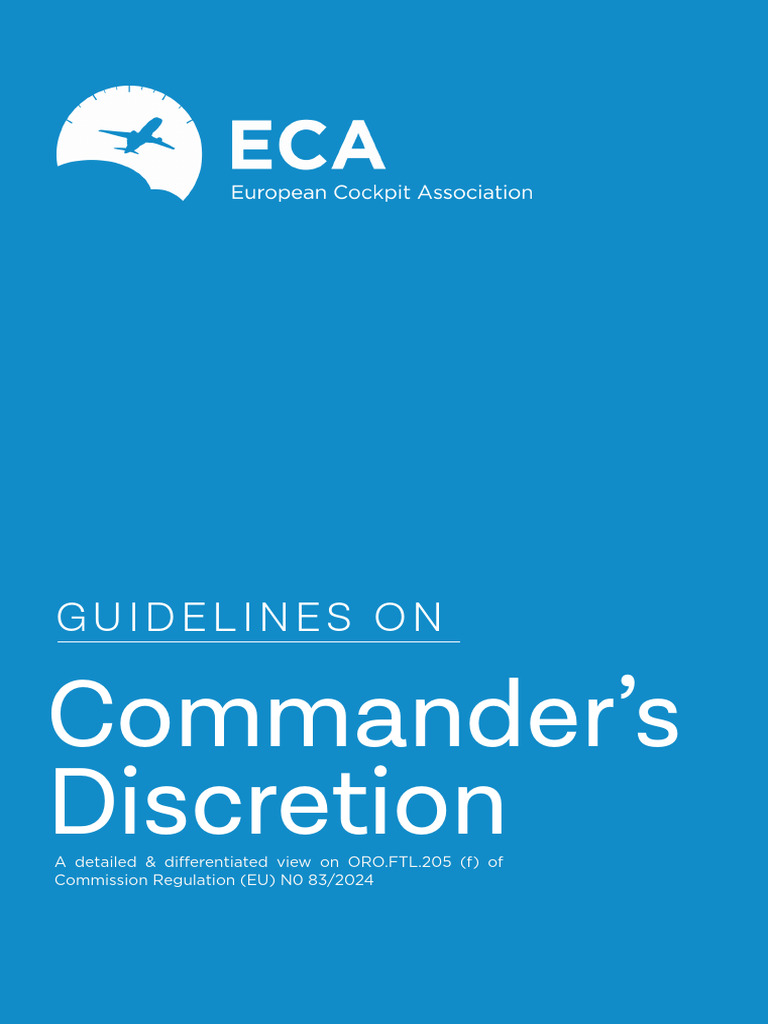 Commander’s Discretion in Flight Operations | PDF | Risk | Flight Attendant