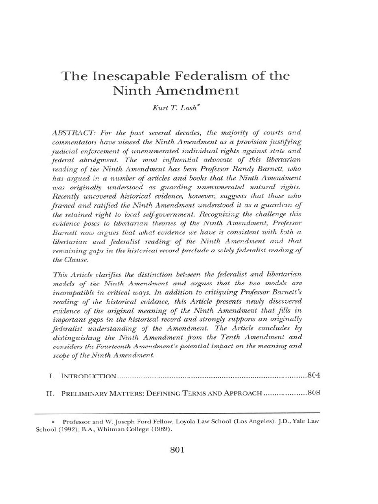 The Inescapable Federalism of PDF | PDF