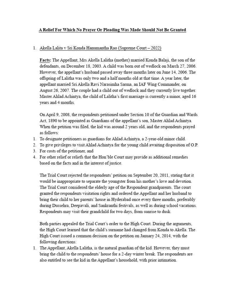 Supreme Court Ruling on Child Guardianship | PDF | Lawsuit | Appeal