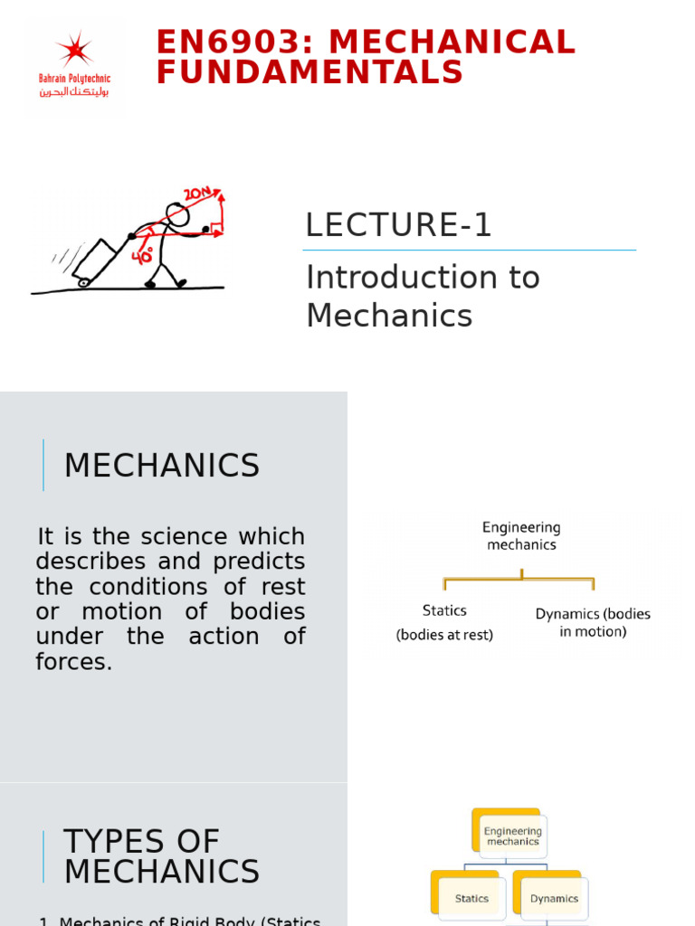 Introduction to Mechanics Overview | PDF | Force | Mechanics