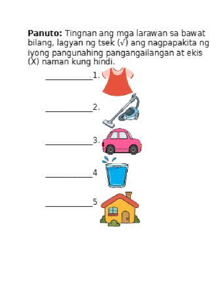 Gusto at Kailangan | PDF
