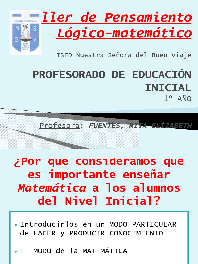 Enseñanza de Matemáticas en Nivel Inicial | PDF | Educación de la ...