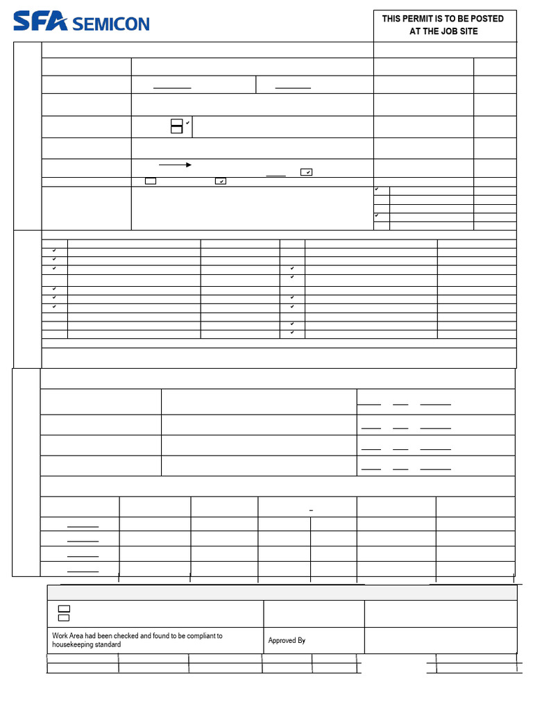 General Work Permit (FEB 02 2023 To FEB 05 2023) Prepearation On Josb ...