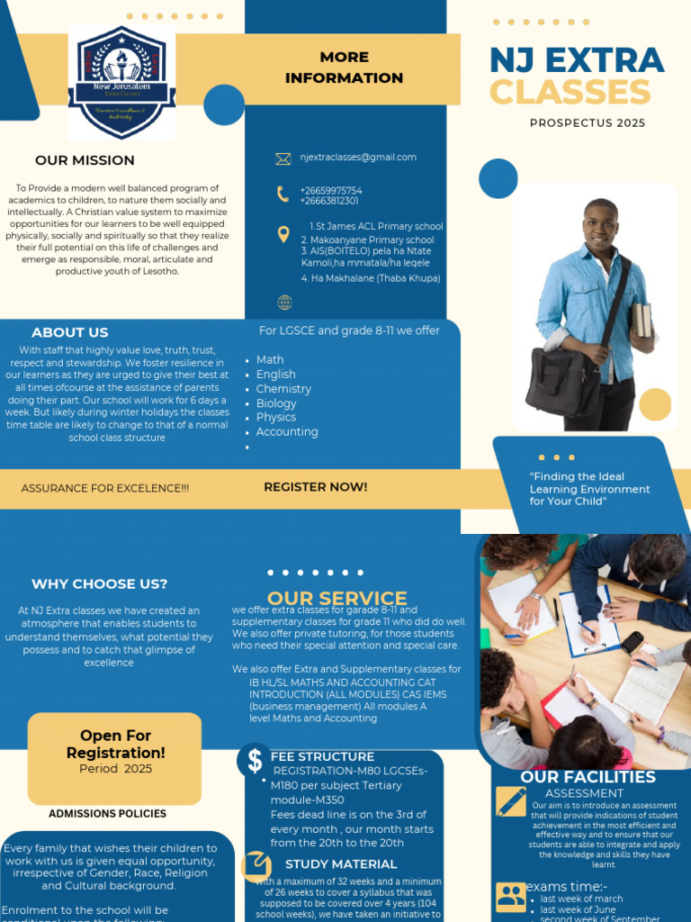 NJ Extra Classes Prospectus 2025 | PDF