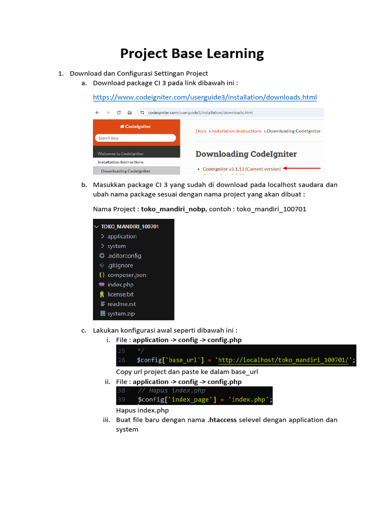 Panduan Project CI 3: Toko Mandiri | PDF