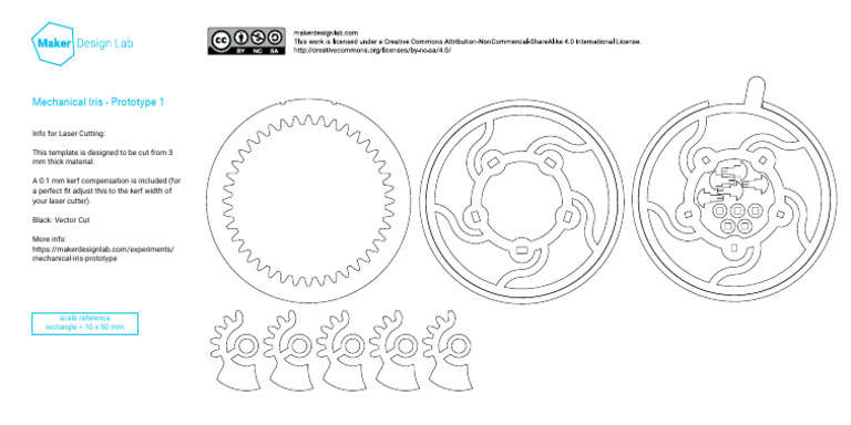 Mechanical Iris Laser Cutting Template | PDF