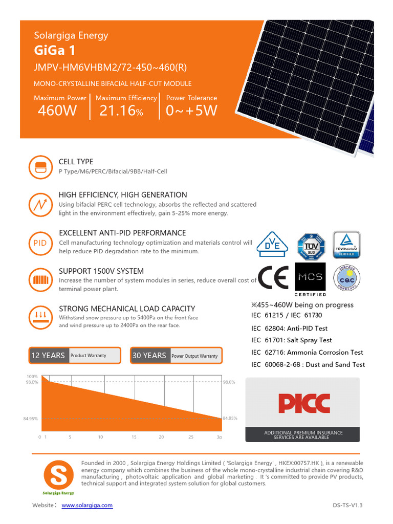 High-Efficiency Bifacial Solar Module | PDF | Photovoltaics | Electricity