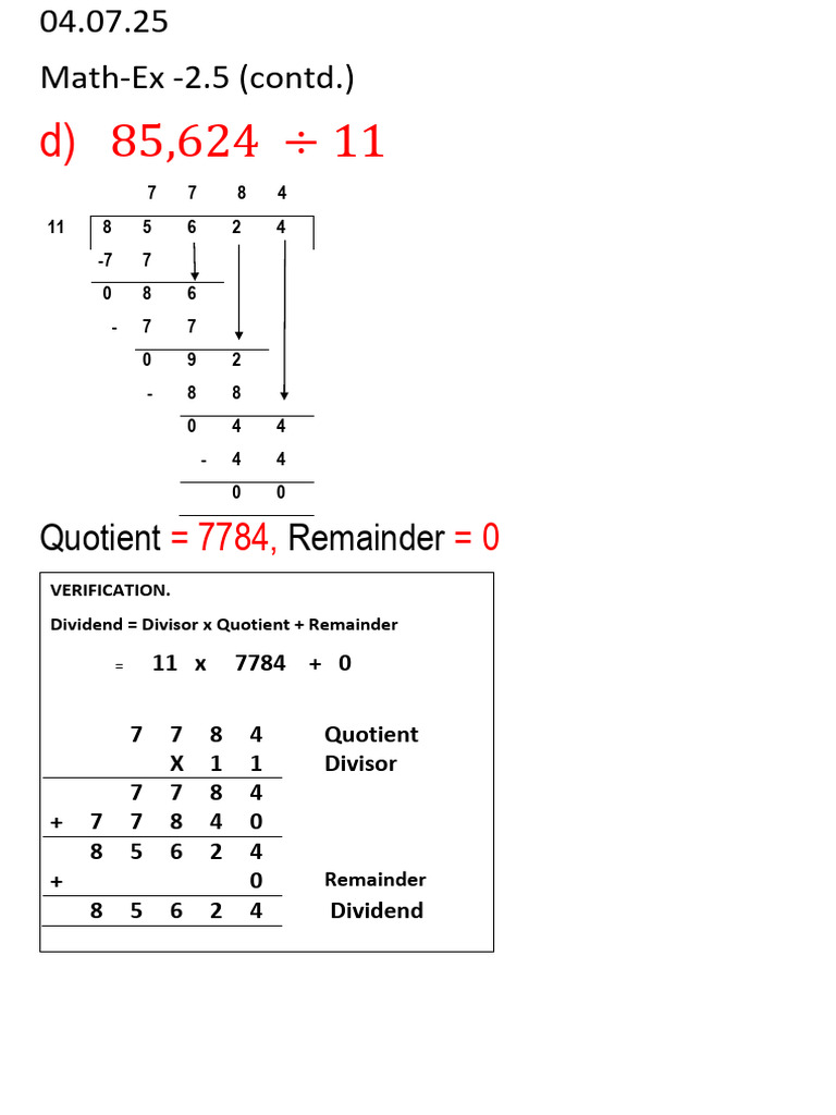 Quotient Remainder | PDF