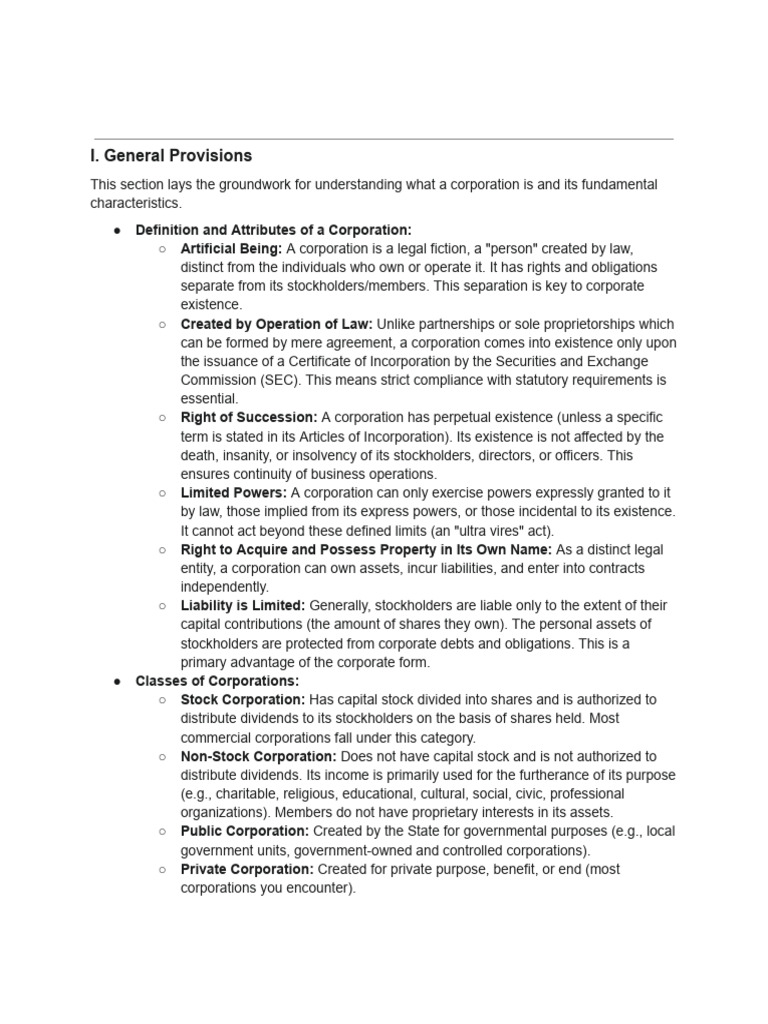 Understanding Corporate Structure and Formation | PDF | Liquidation ...