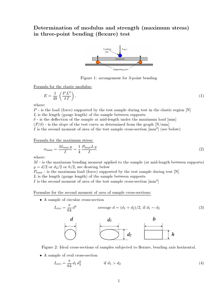 Modulus and Strength in Bending Test | PDF | Bending | Young's Modulus