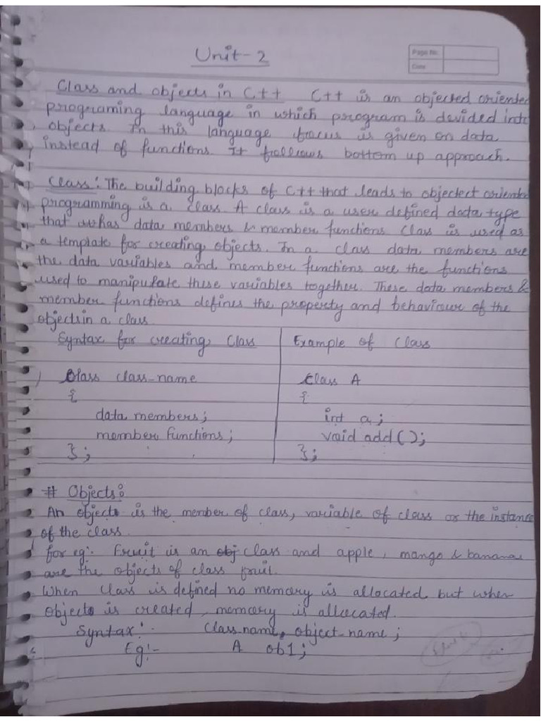 C++ Notes PDF | PDF