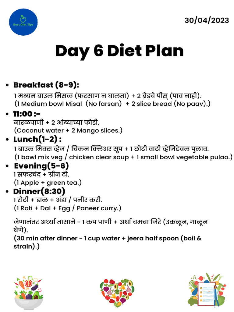 Diet Plan Day 6 | PDF