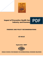 Impact of Preventive Health Care On Indian Industry and Economy