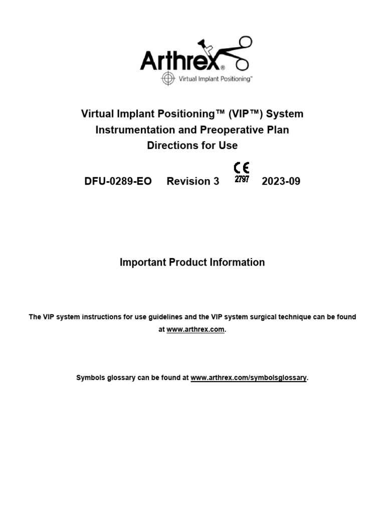 VIP System for Shoulder Arthroplasty | PDF | Medical Device | Ct Scan