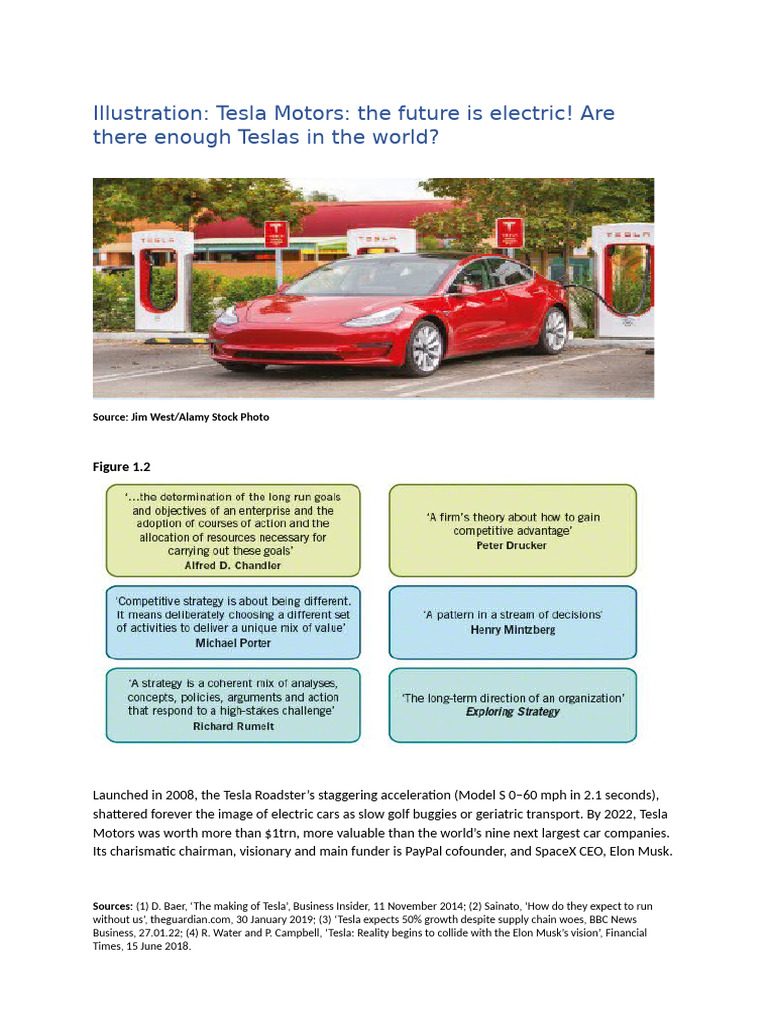 Tesla Motors: Revolutionizing Electric Cars | PDF | Electric Car ...