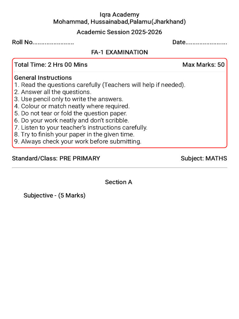 Fa-1 Examination | PDF | Chess Theory | Chess