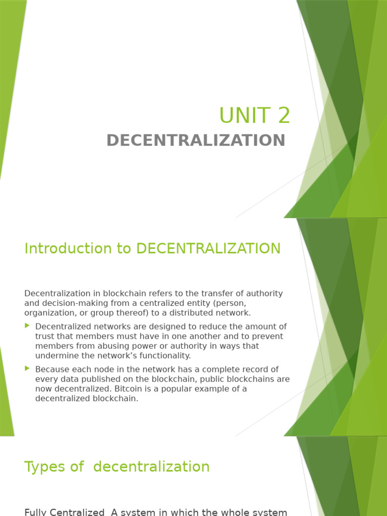Understanding Blockchain Decentralization | PDF | Computer Network ...