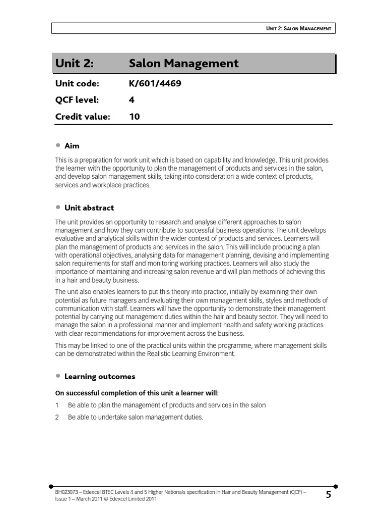 Salon Management Strategies and Skills | PDF | Performance Appraisal ...