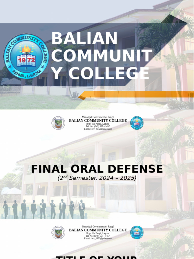 Template Final Oral Defense | PDF | Business Process | Business Economics