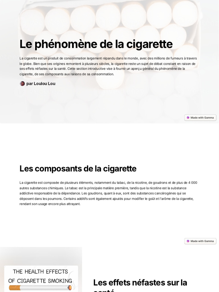 Comprendre la cigarette et ses dangers | PDF | Sevrage tabagique ...