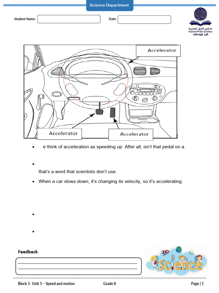 Grade 8 Block 1 Unit 1 Lesson 3 | PDF | Speed | Acceleration