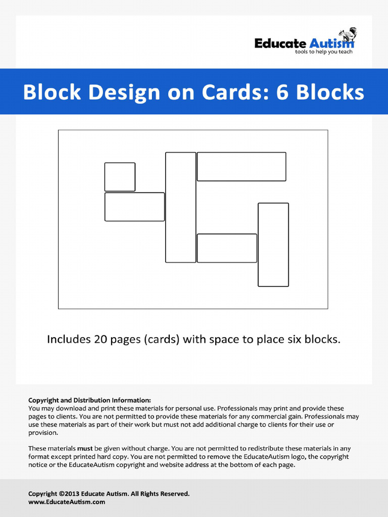 Block Designs 6 Blocks | PDF
