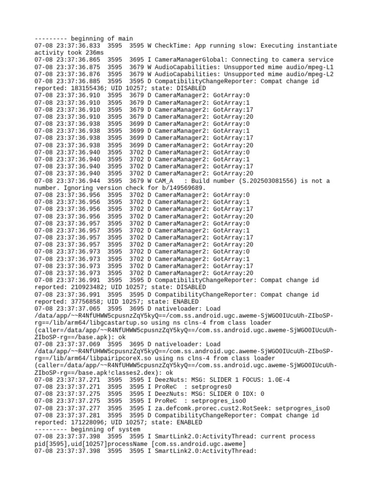 App Crash Log Analysis for Aweme | PDF | Java (Programming Language ...