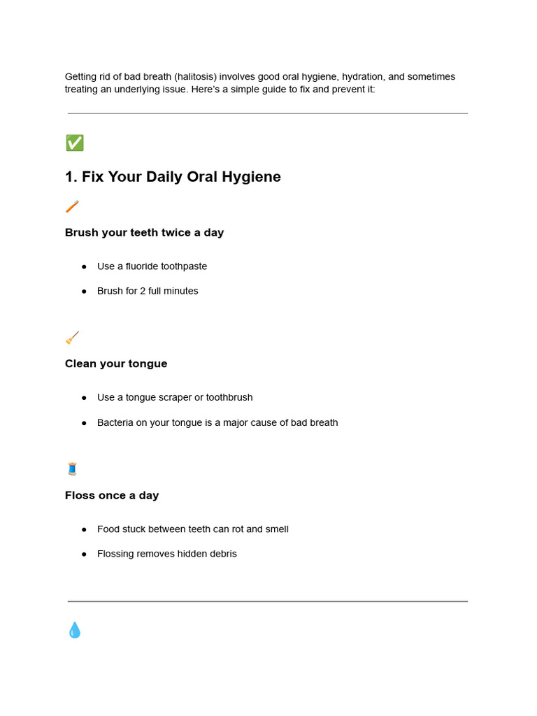 Bad Breath Solution PDF