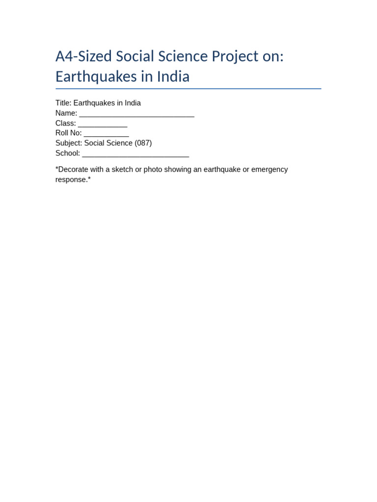 Earthquake Preparedness in India | PDF | Earthquakes | Emergency Management