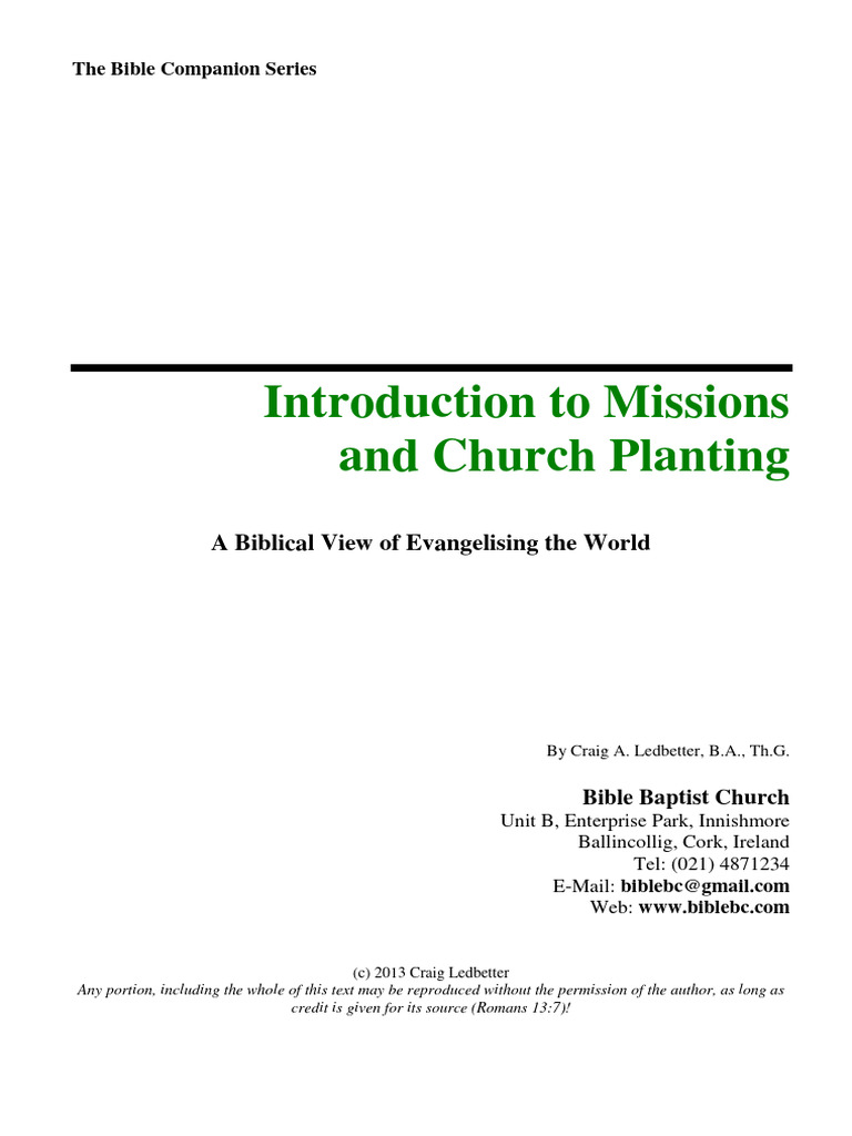 Biblical Missions and Church Planting Guide | PDF | Christian Mission ...