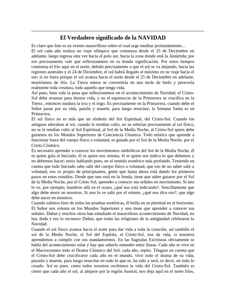 Significado Esotérico de la Navidad | PDF | Cristo (título) | Alquimia