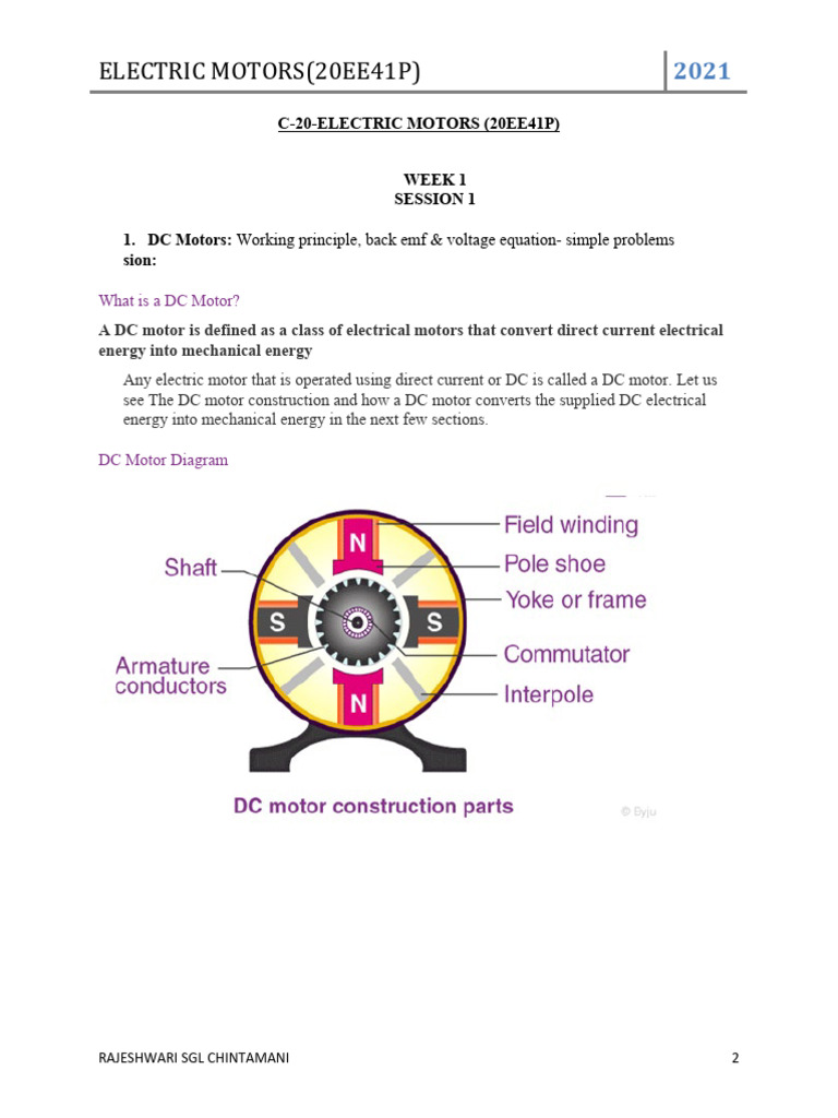 Electric Motor Lms | PDF | Electric Motor | Electromagnetic Induction