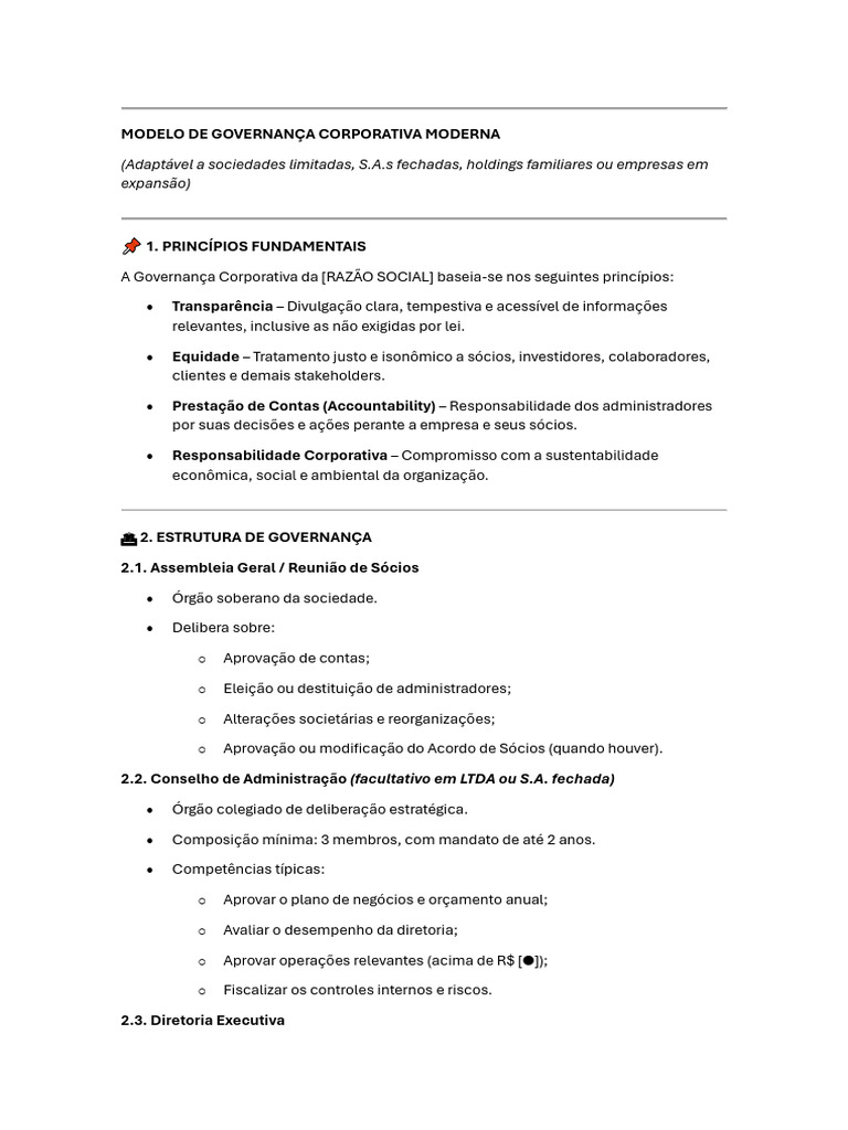 Modelos de Governança Corporativa | PDF | Governança | Governança ...