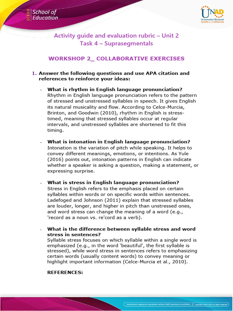Anexo 2 - Workshop 2 - Collaborative Exercises | PDF | Stress ...