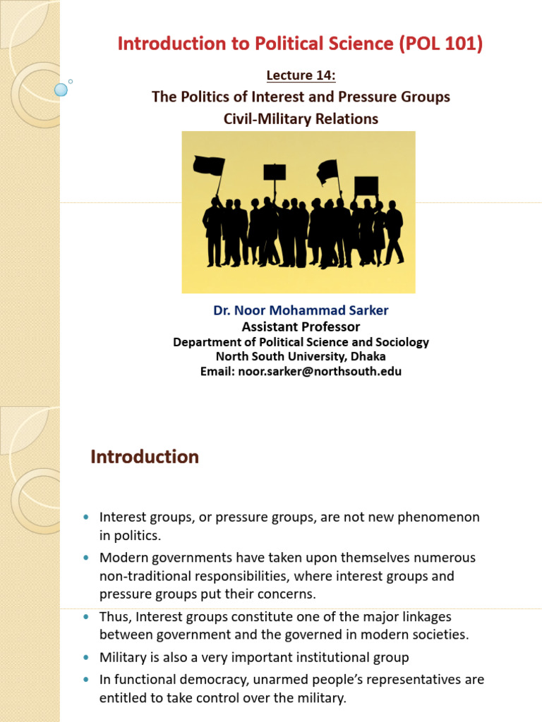 Politics of Interest Groups & Military Relations | PDF | Advocacy Group ...