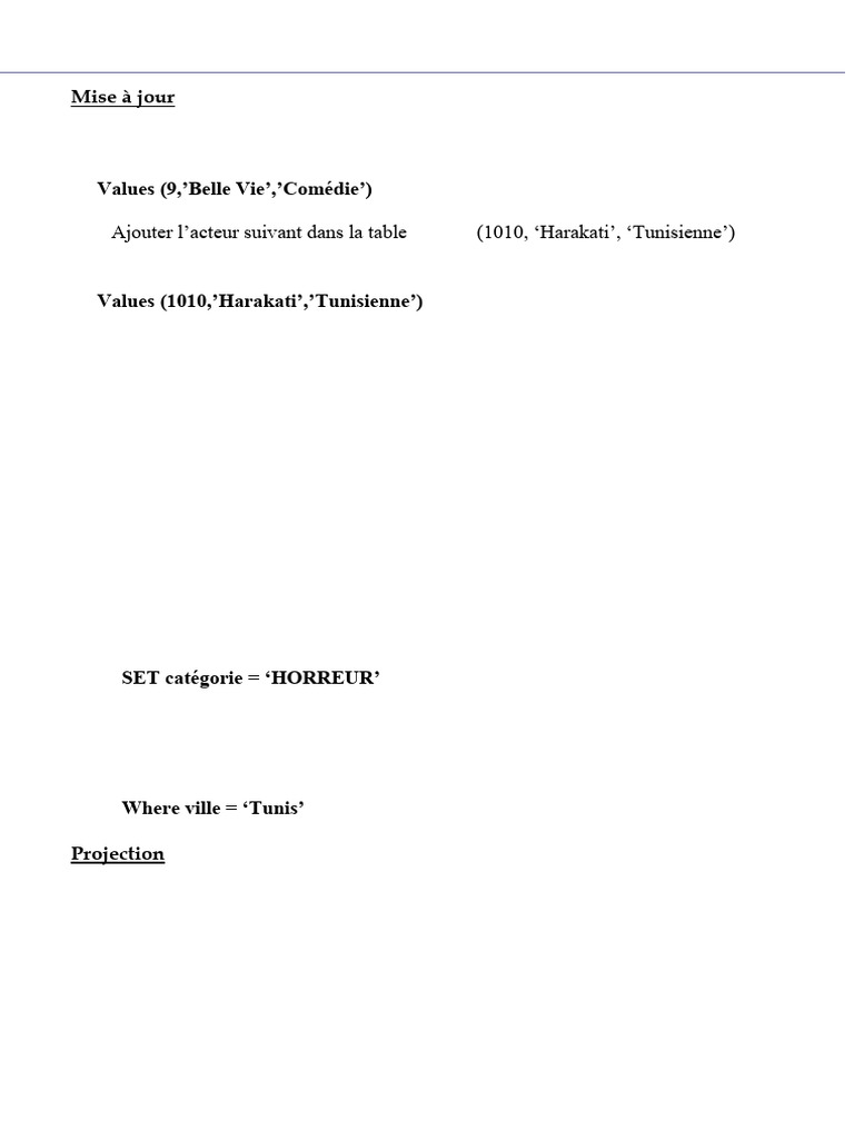 Correction TP5 : Requêtes SQL et Modifications | PDF