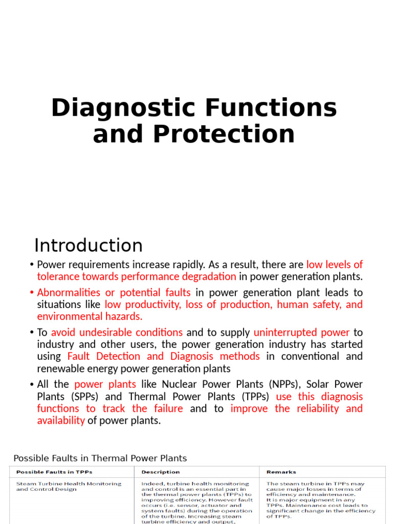 Fault Detection in Power Plants | PDF | Transformer | Mechanical ...