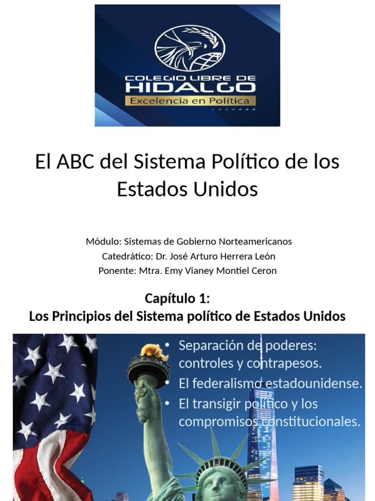 Principios del Sistema Político de EE. UU. | PDF