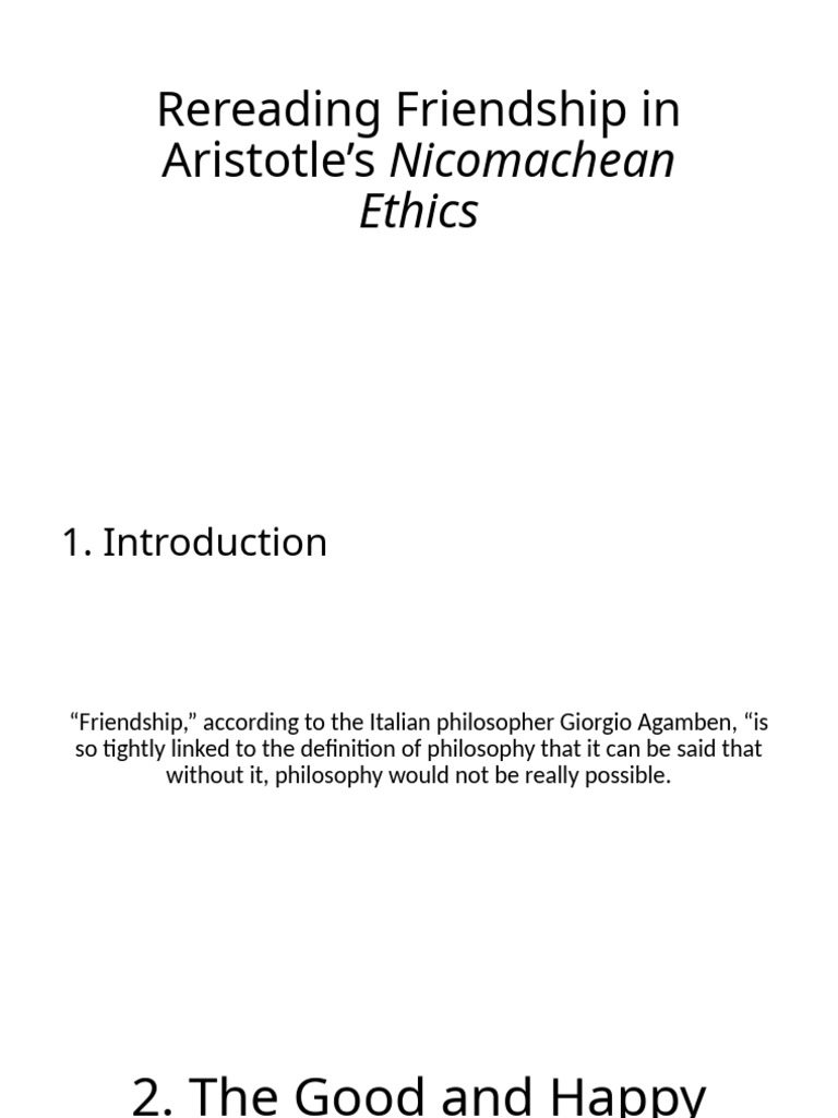 Rethinking Aristotle's Friendship Ethics | PDF | Rationality | Happiness