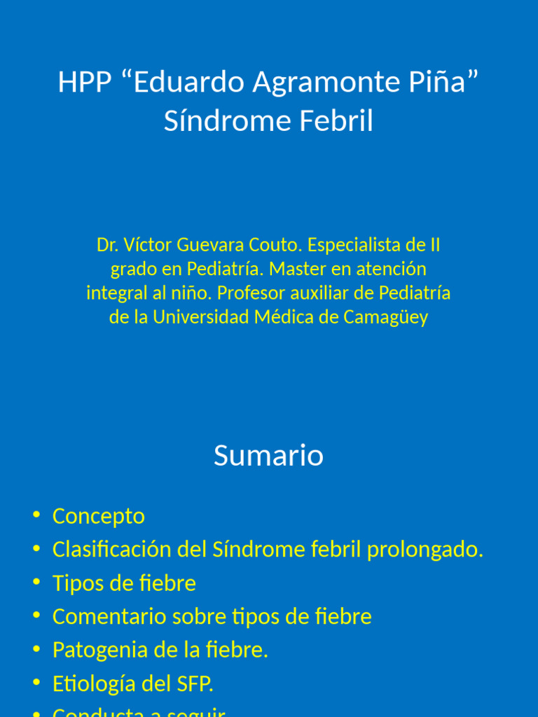 Copia Síndrome Febril | PDF | Fiebre | Malaria