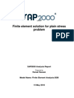 Finite Element Solution For Plain Stress Problem Using SAP2000