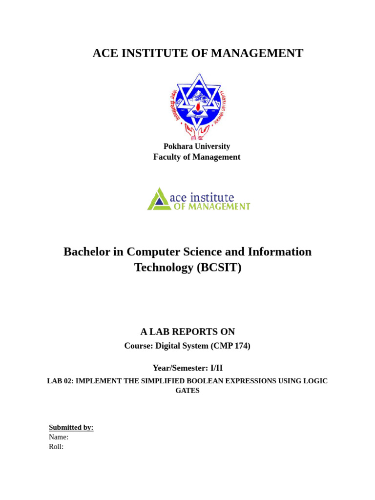 Simplified Boolean Expressions Lab Report | PDF | Boolean Algebra ...