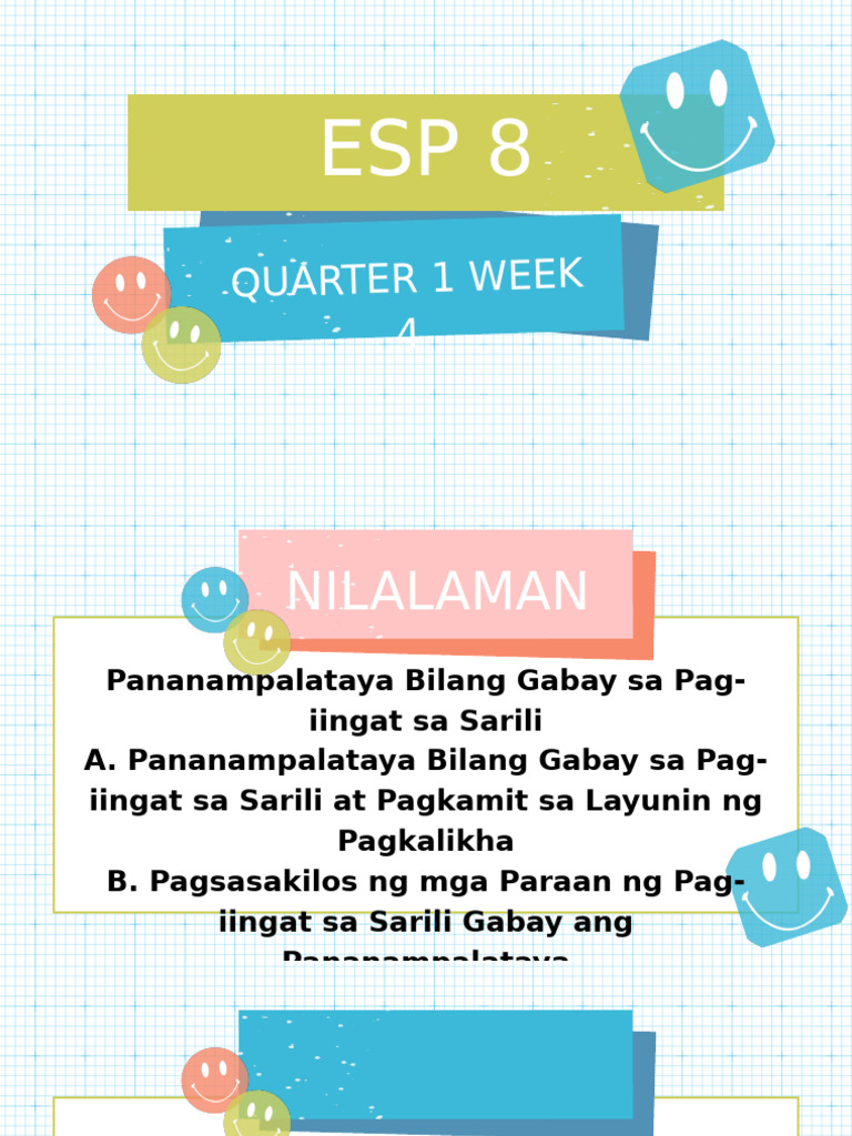 Esp 8 Quarter 1 Week 4 | PDF