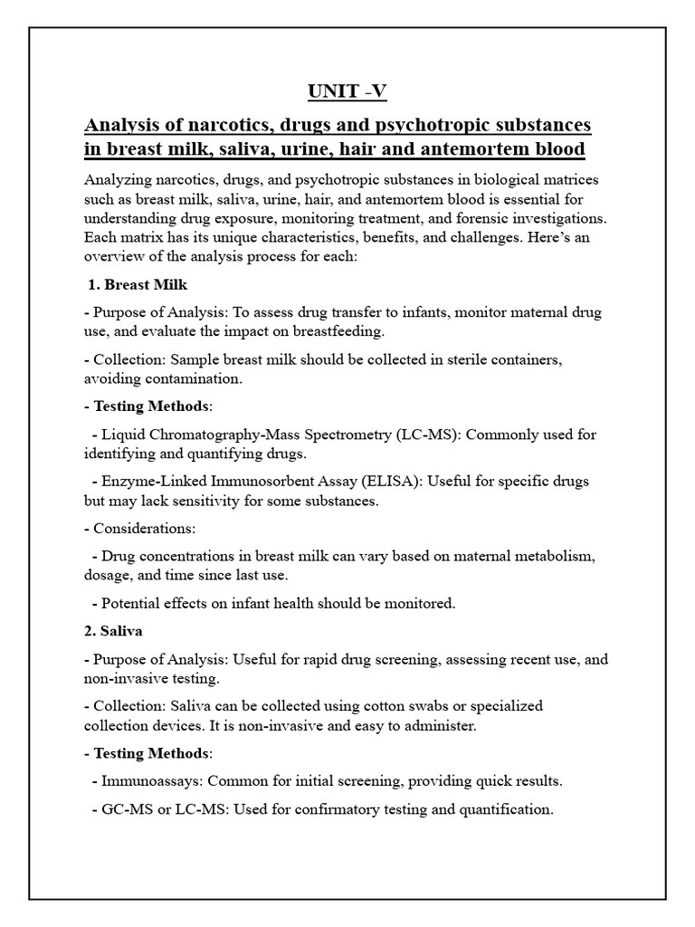 F.Toxicology UNIT 5 | PDF | Drug Test | Driving Under The Influence