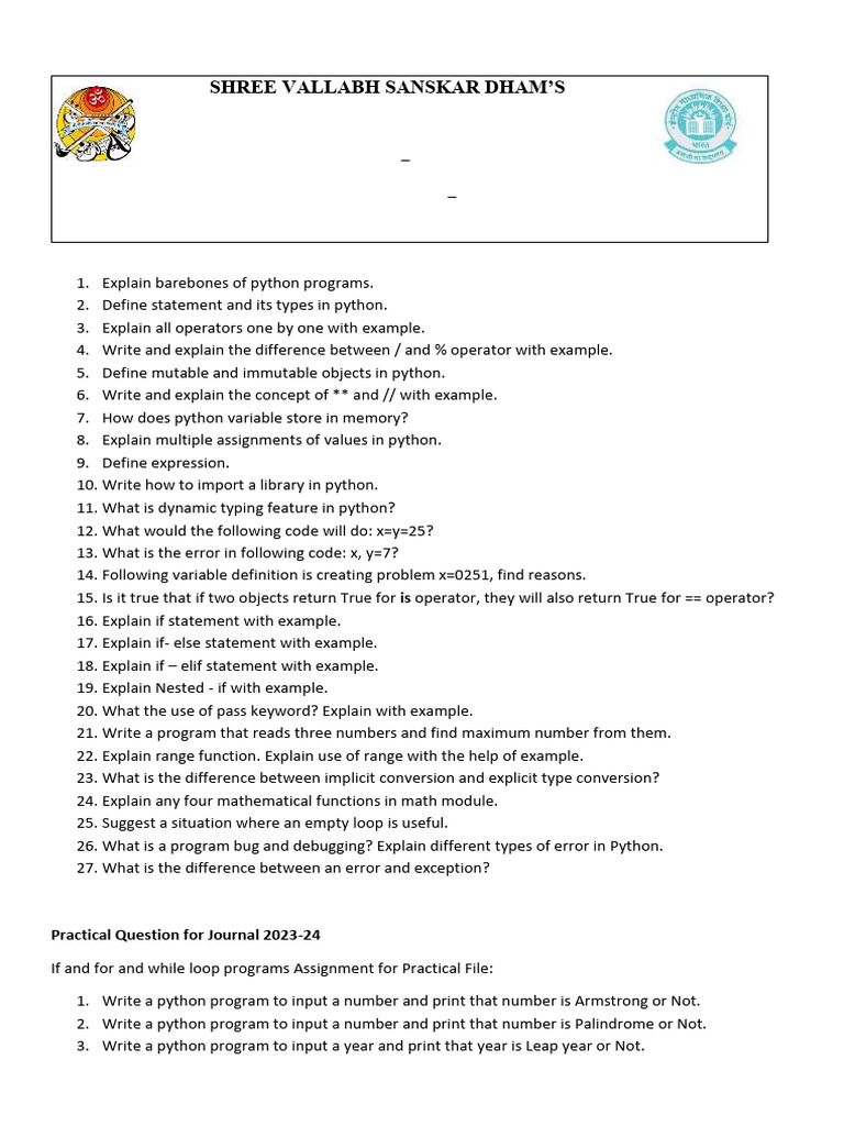 Python Programming Basics and Exercises | PDF | Python (Programming ...