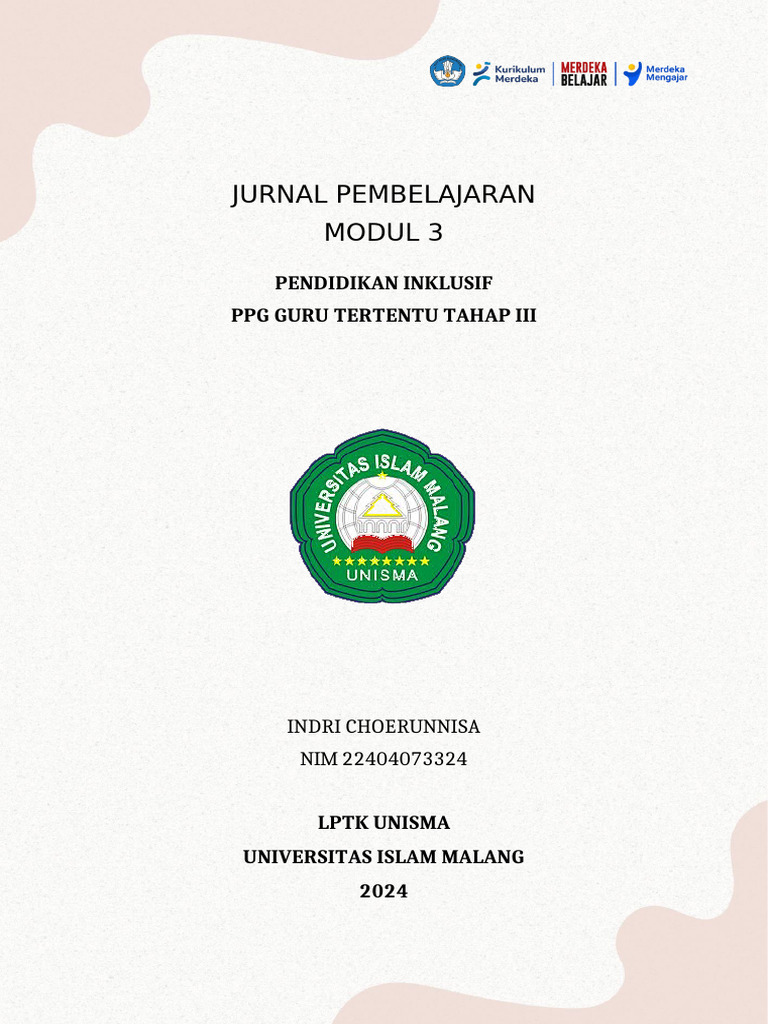Jurnal Pembelajaran Pendidikan Inklusif | PDF