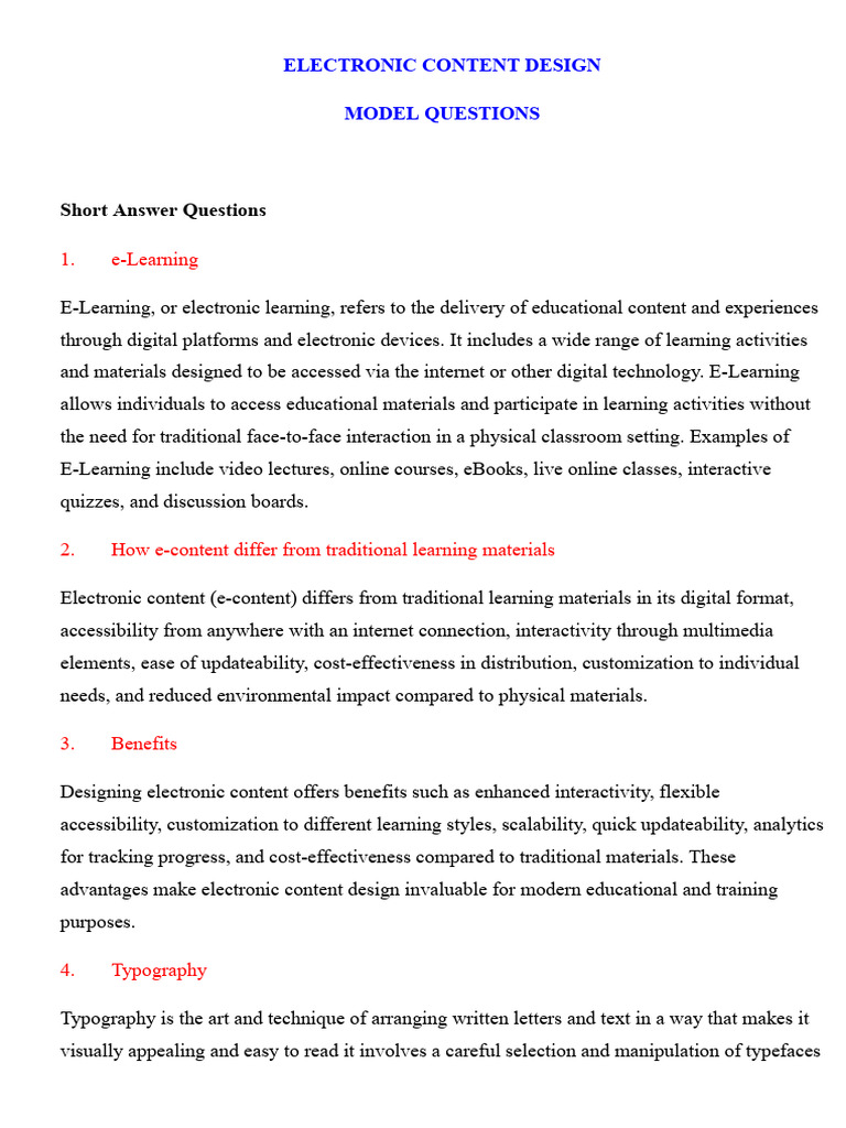 E-Learning Content Design Essentials | PDF | Search Engine Optimization ...