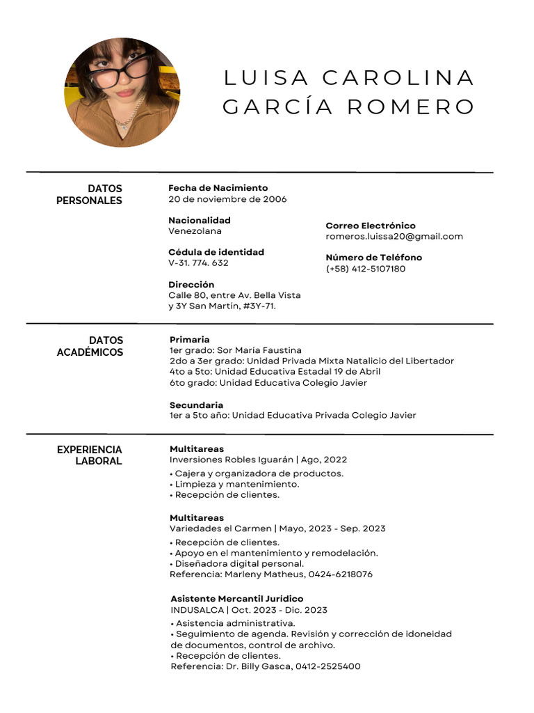 Perfil Profesional de Luisa García Romero | PDF | Industria de alimentos