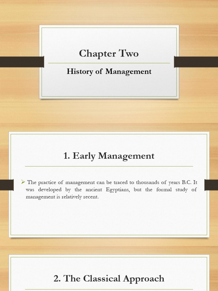 Chapter 2 History of Management | PDF | Bureaucracy | Psychology